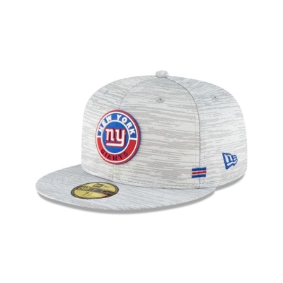 Grey New York Giants Hat - New Era NFL Official NFL Fall Sideline 59FIFTY Fitted Caps USA2947016